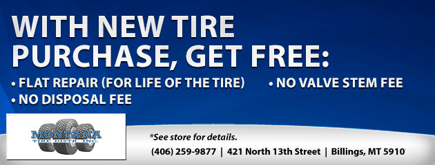 Free with purchase of a New Tire